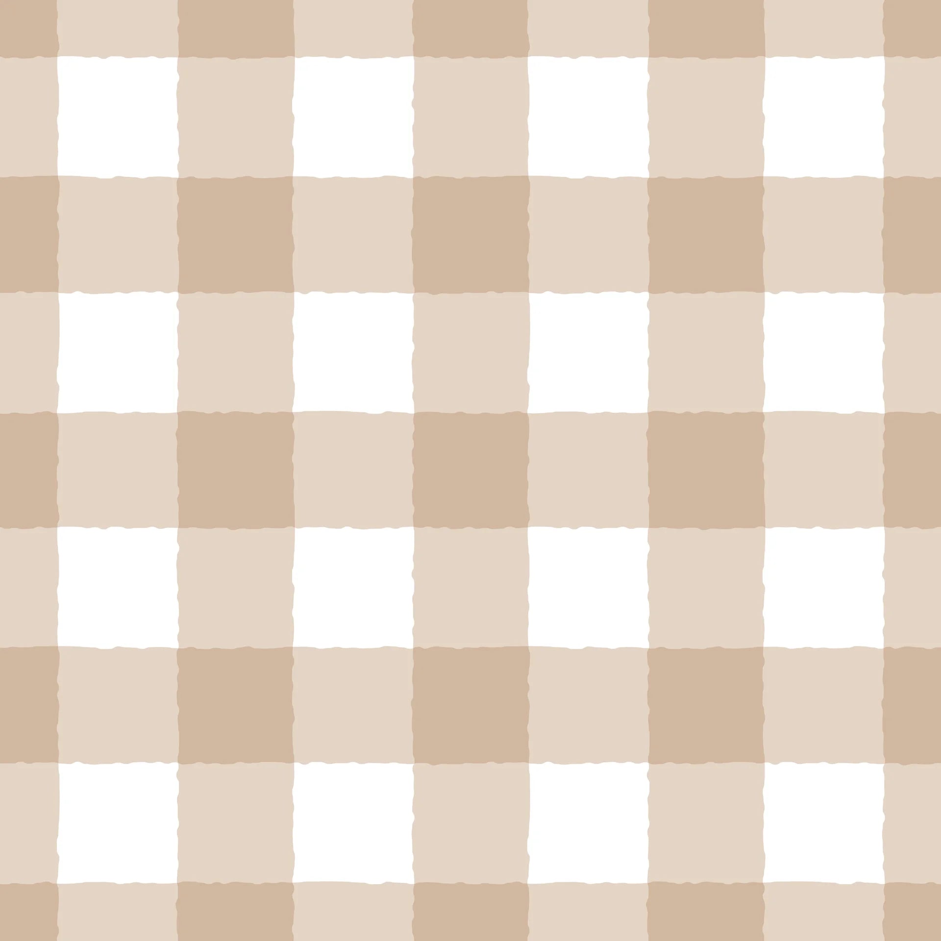 Textured beige and cream gingham check peel and stick wallpaper - Dune Plaid