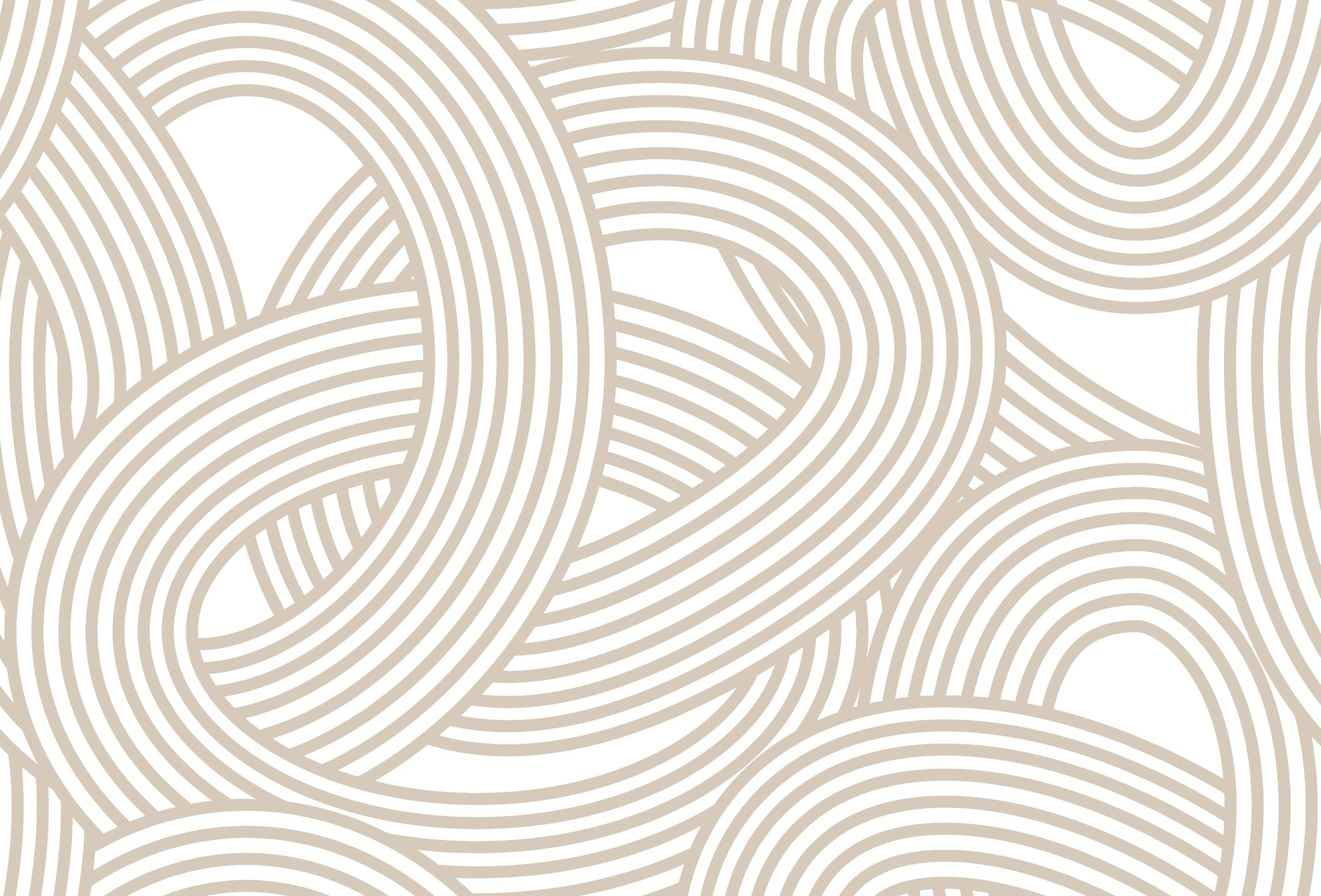 Smooth tan ribbon swirl peel and stick wallpaper - Dune Ribbon