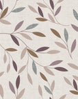 Dusk Canopy neutral botanical peel and stick wallpaper creating ambiance in a serene bathroom