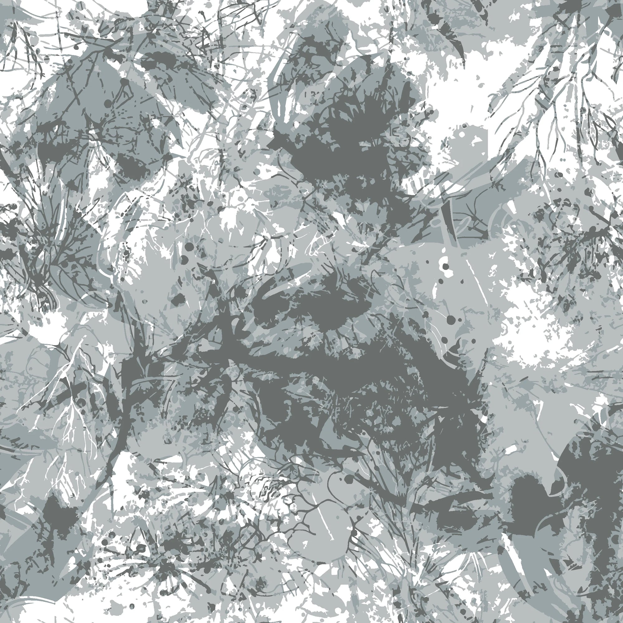 Dusk Foliage serene grey botanical wallpaper
