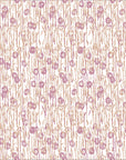 Dusky Stem pink and taupe floral wallpaper