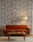 Dust & Form grey geometric mosaic in a warm and inviting living room