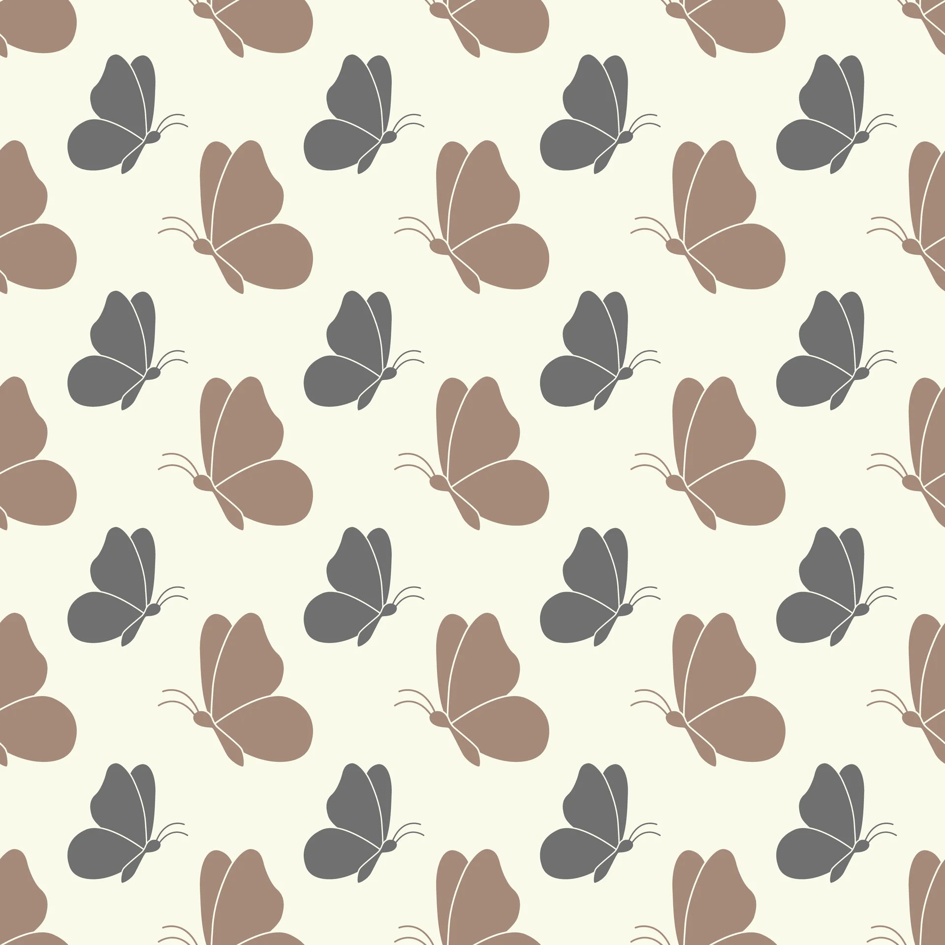Matte grey mauve butterfly peel and stick wallpaper - Dust &amp; Wing