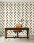 Dust & Wing dusty rose butterfly as a feature wall in a bright home office