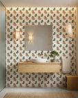 Dust & Wing dusty rose butterfly creating ambiance in a serene bathroom