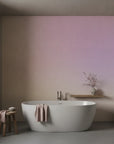Dusted Sky soft pink lavender ombré as a feature wall in a bright home office