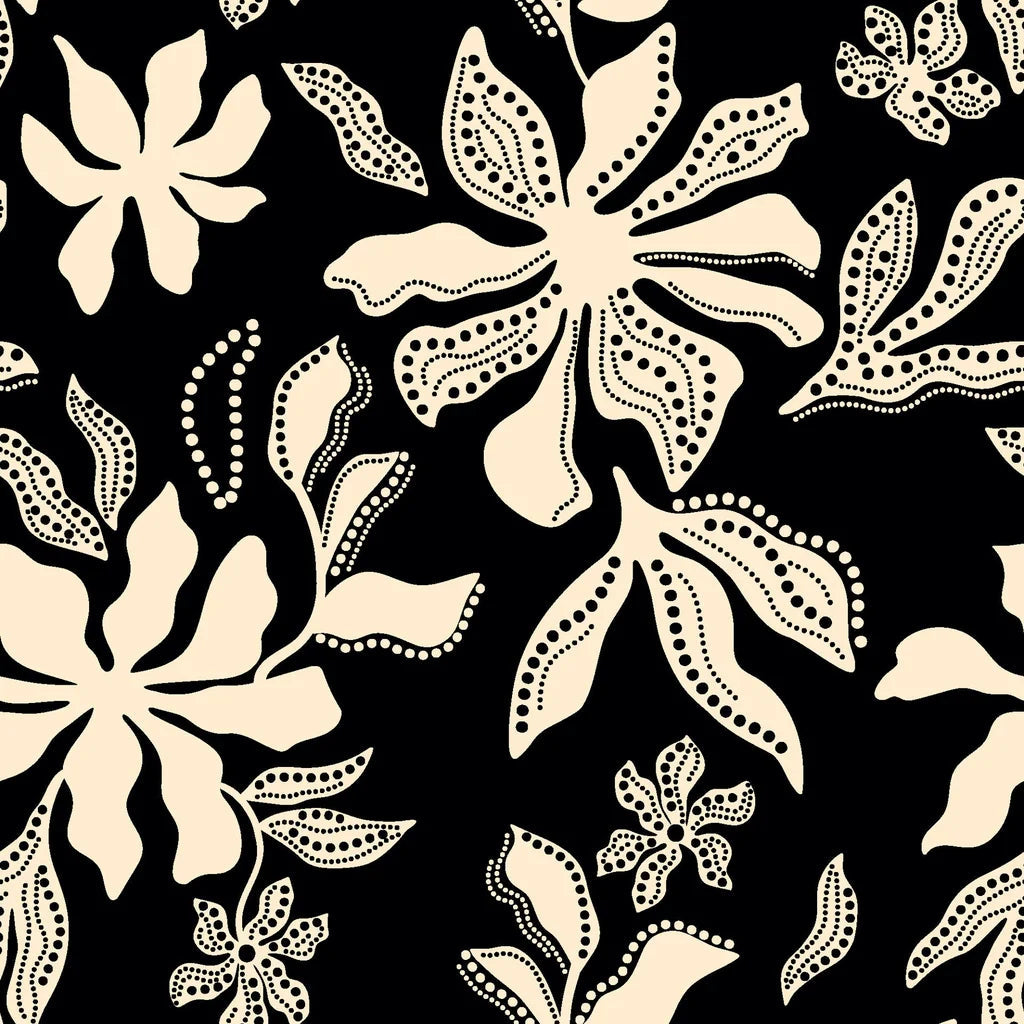 Echo Garden symmetrical floral wallpaper