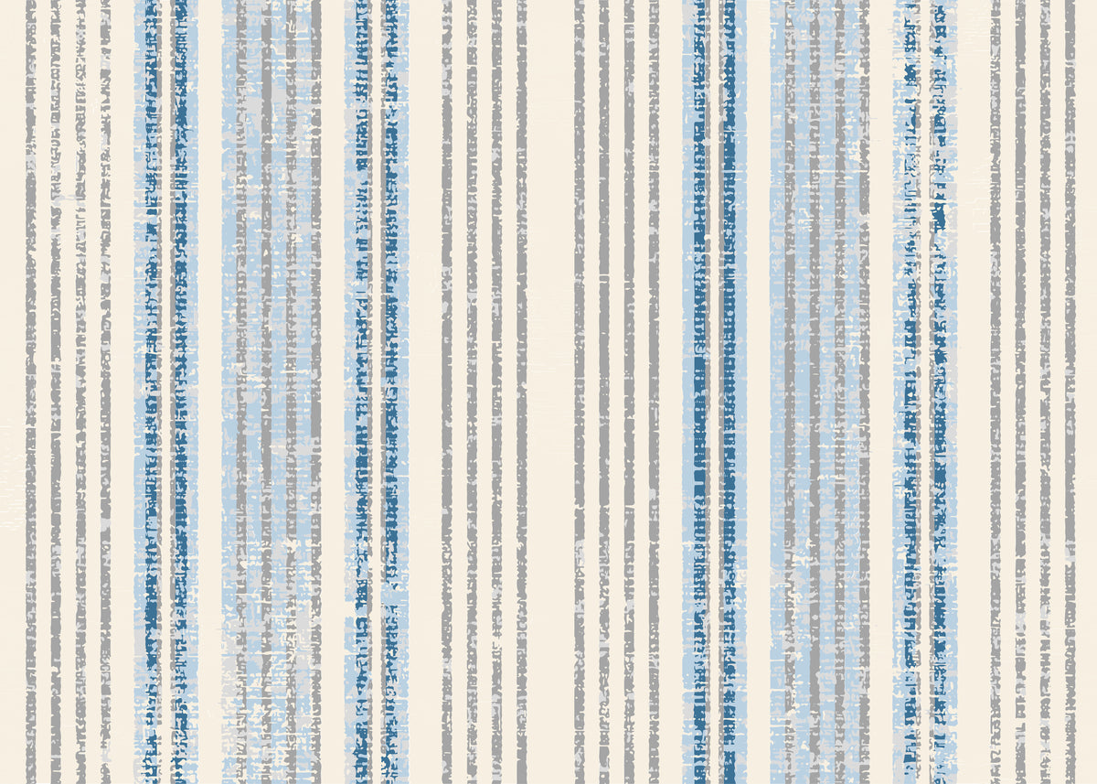 Ecliptic Flow blue grey distressed stripe wallpaper