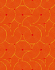 Electric Saffron vibrant red and yellow retro stripe wallpaper