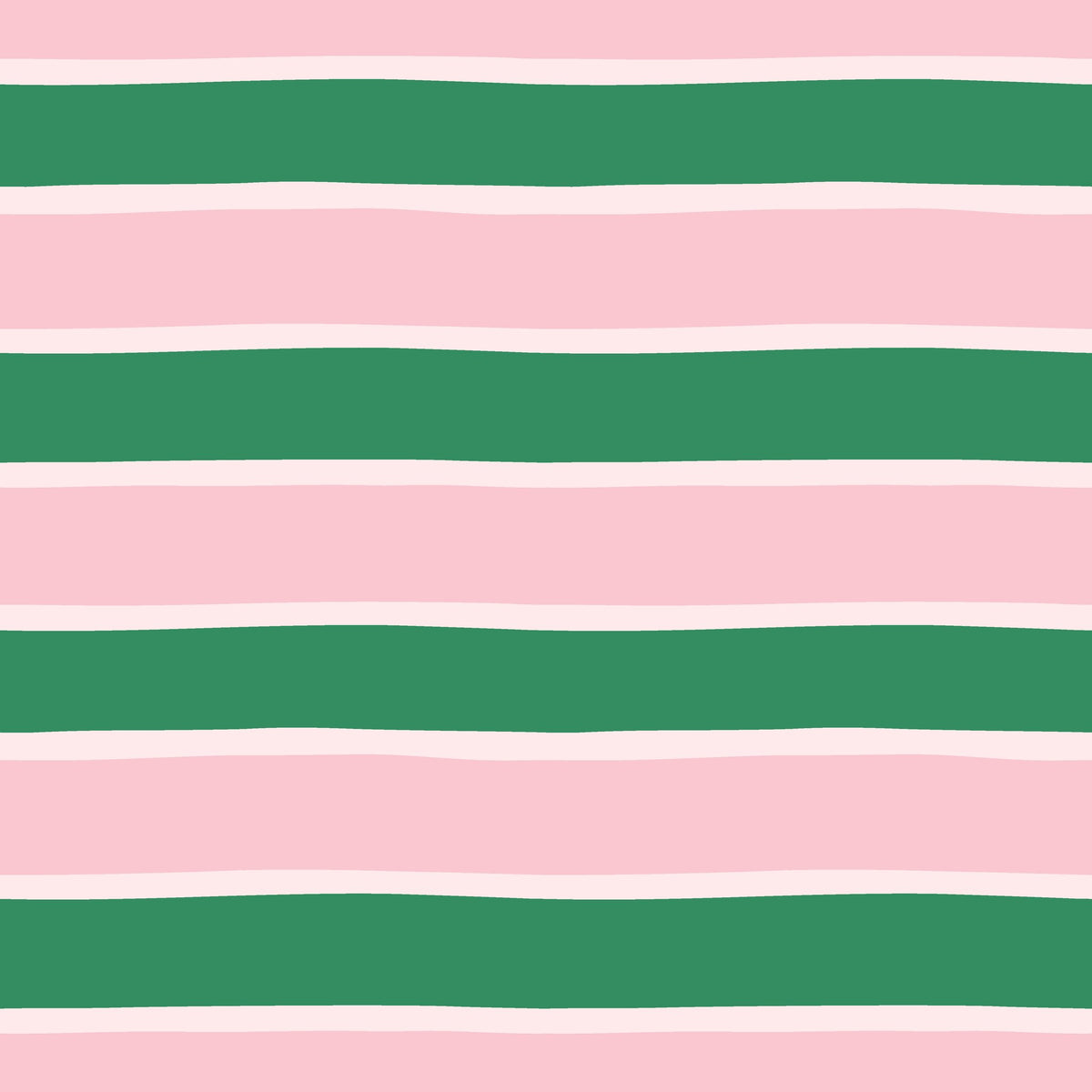 Ember Blush pink and green horizontal stripe wallpaper