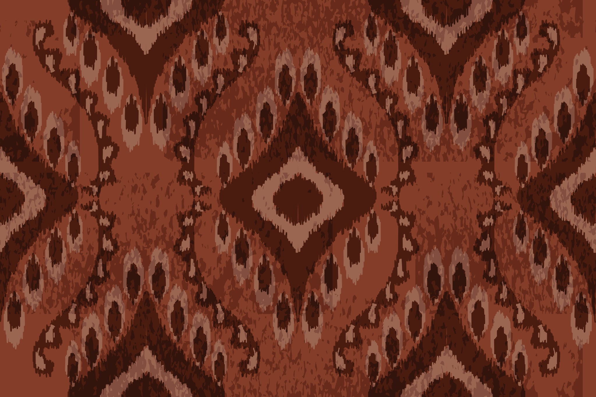 Ember Wings Rust Ikat Wallpaper | Applied Coverings