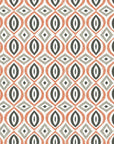 Textured coral and charcoal geometric peel and stick wallpaper - Ember & Iron