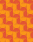 Bold orange geometric mosaic peel and stick wallpaper - Ember Mosaic