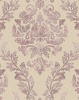 Embroidered Floral Dream soft pink damask wallpaper