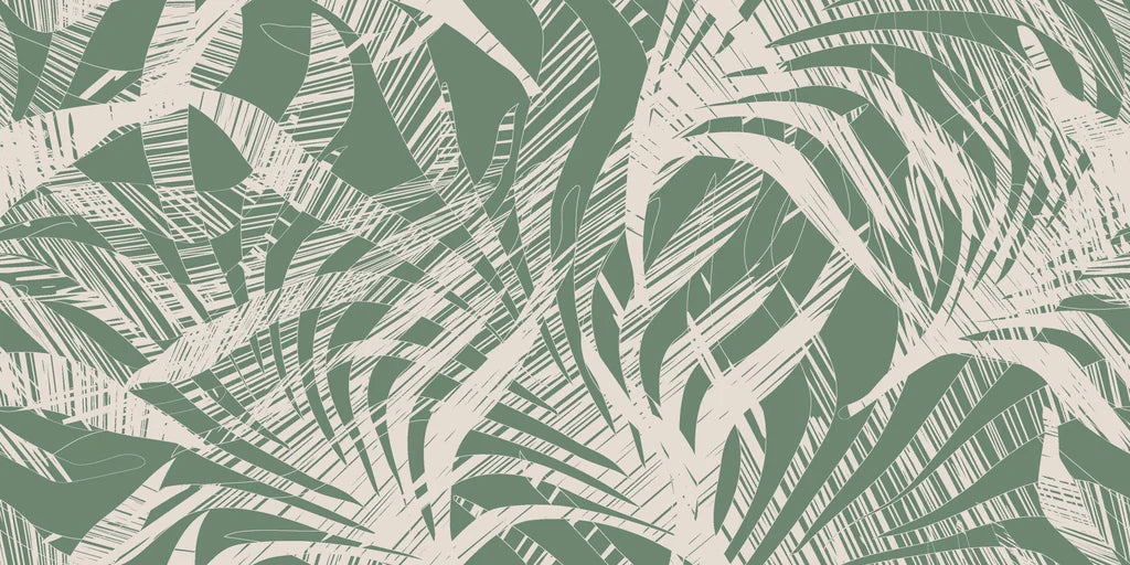 Emerald Whispers delicate leaf wallpaper