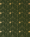 Matte emerald green gold art deco peel and stick wallpaper - Emerald Deco