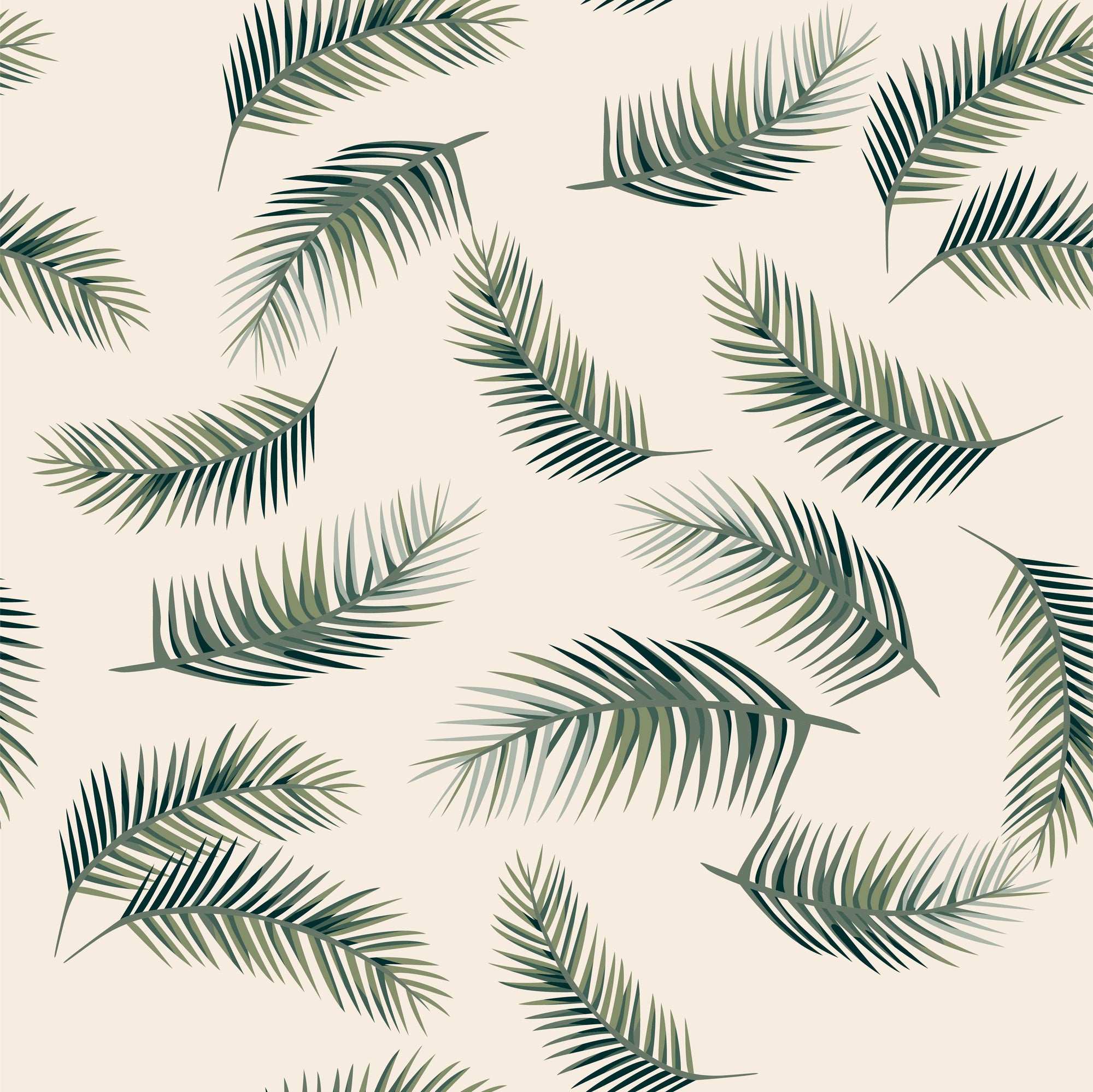 fallen ferns botanical palm leaf wallpaper pattern