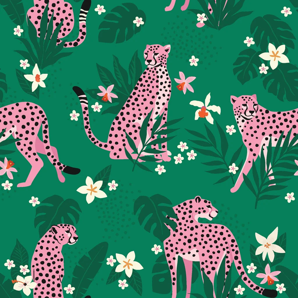 Feline Bloom cat and flower wallpaper