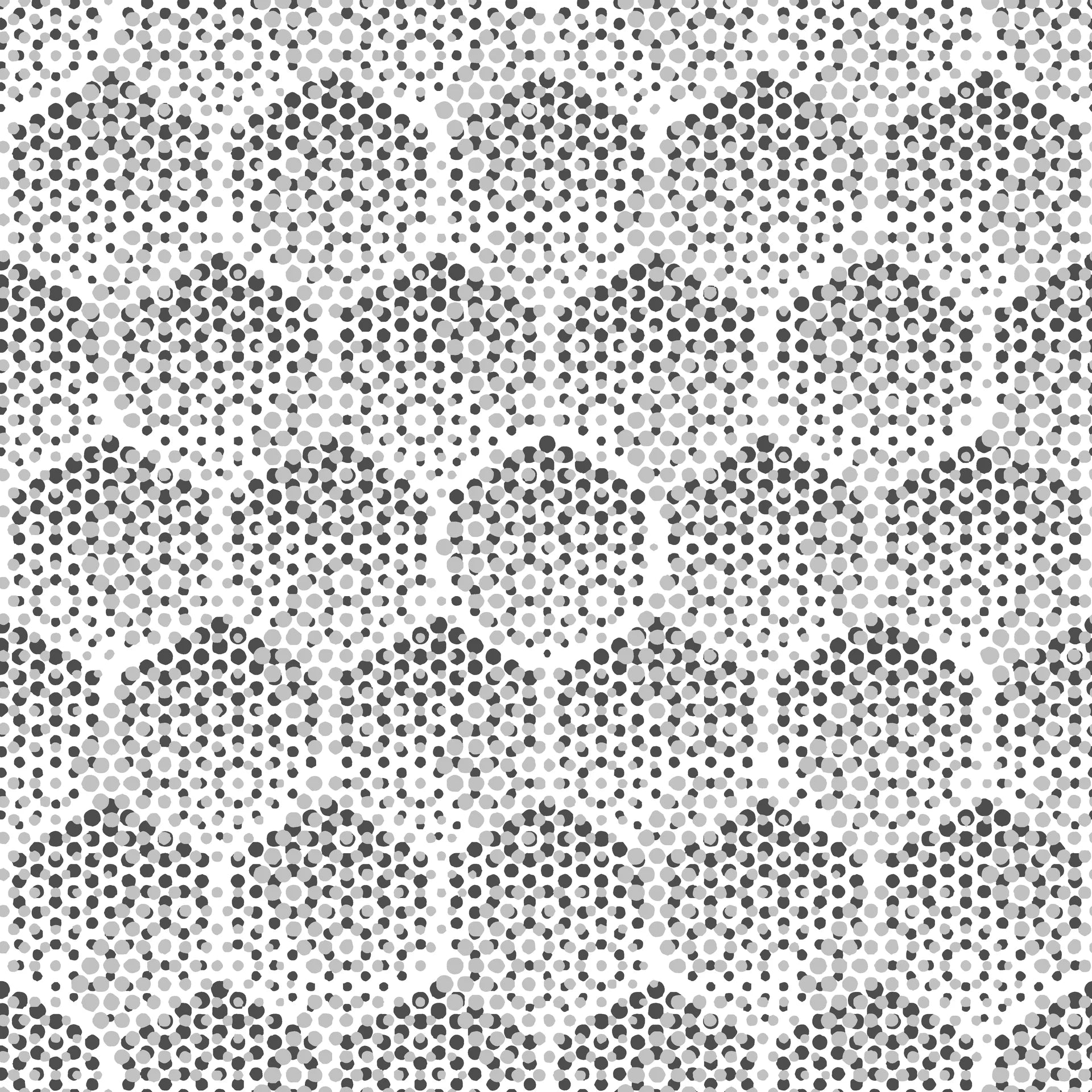 Smooth grey polka dot geometric peel and stick wallpaper - First Snow