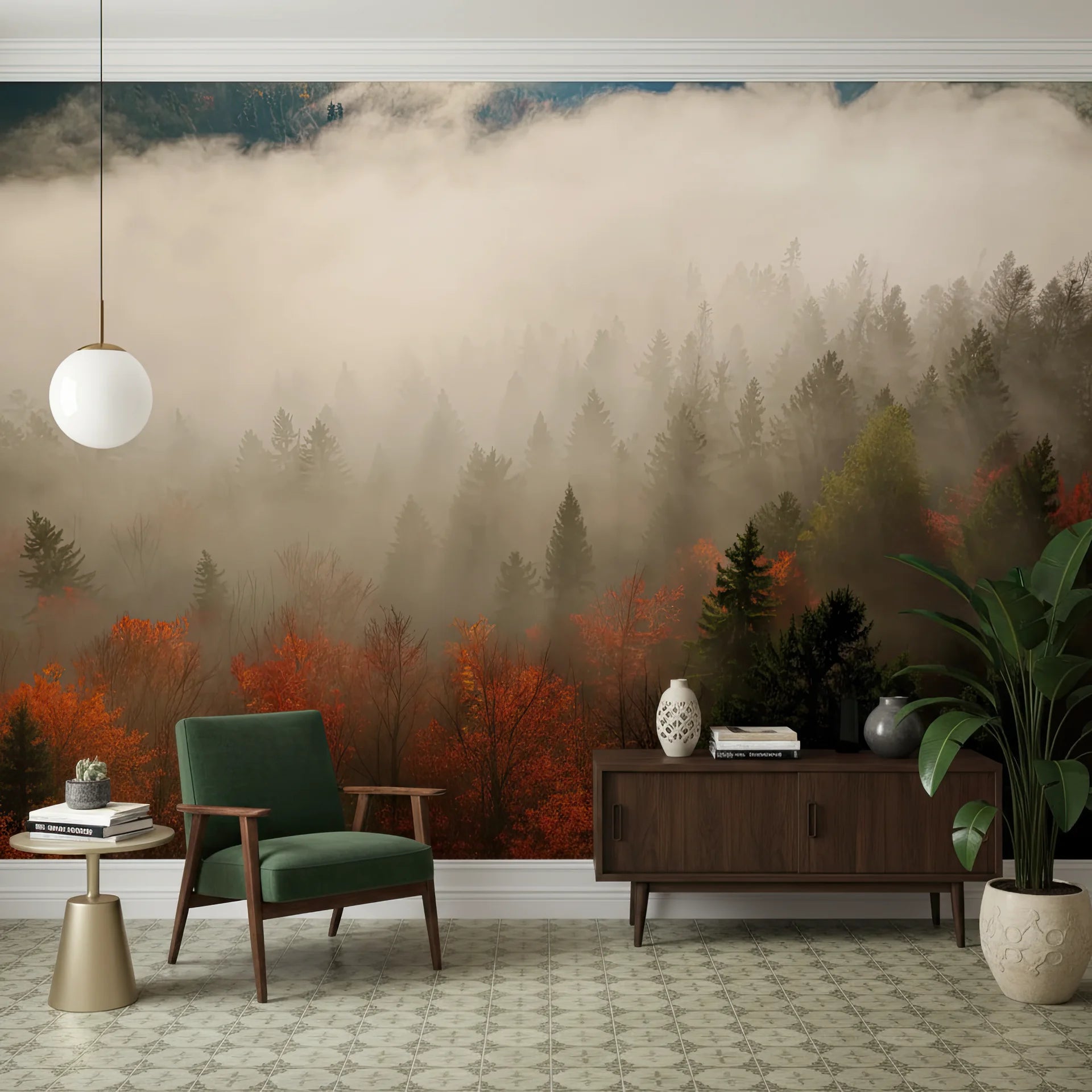 Textured Fog'S Embrace design removable wallpaper for any room