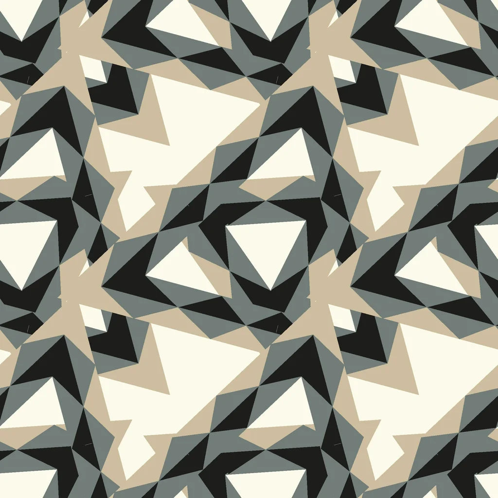 Fractured Light black and grey geometric shard wallpaper