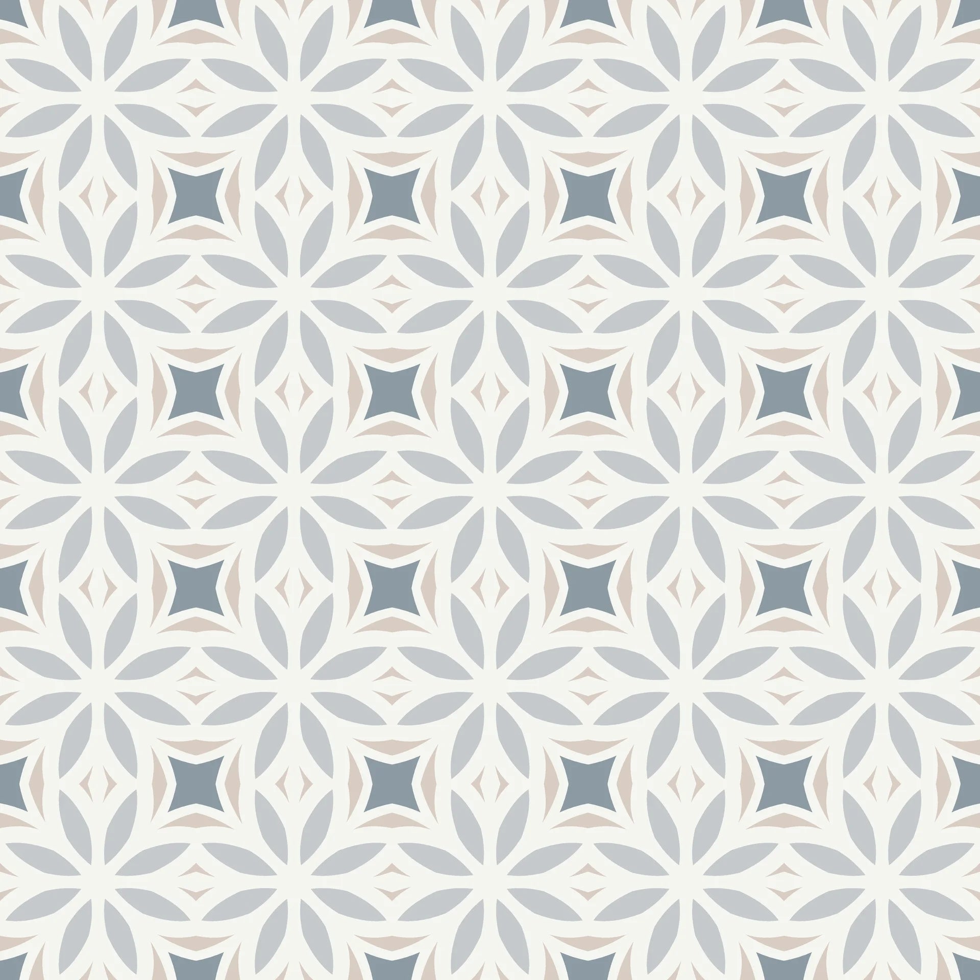 Matte grey and taupe geometric tile peel and stick wallpaper - Frost Mosaic