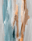 Frost & Copper soft abstract brushstroke wallpaper creating ambiance in a serene bathroom