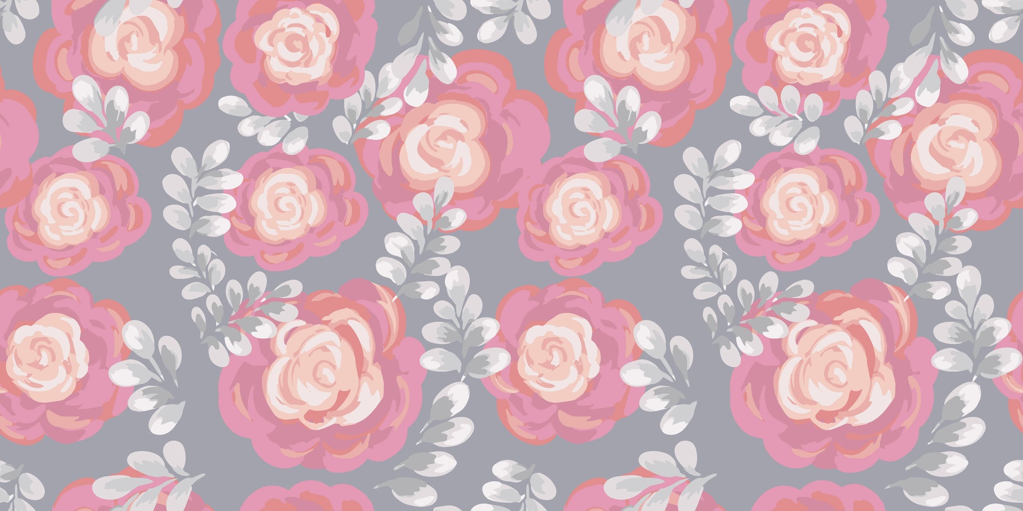 Matte blush pink rose floral peel and stick wallpaper - Frosted Rose Hush