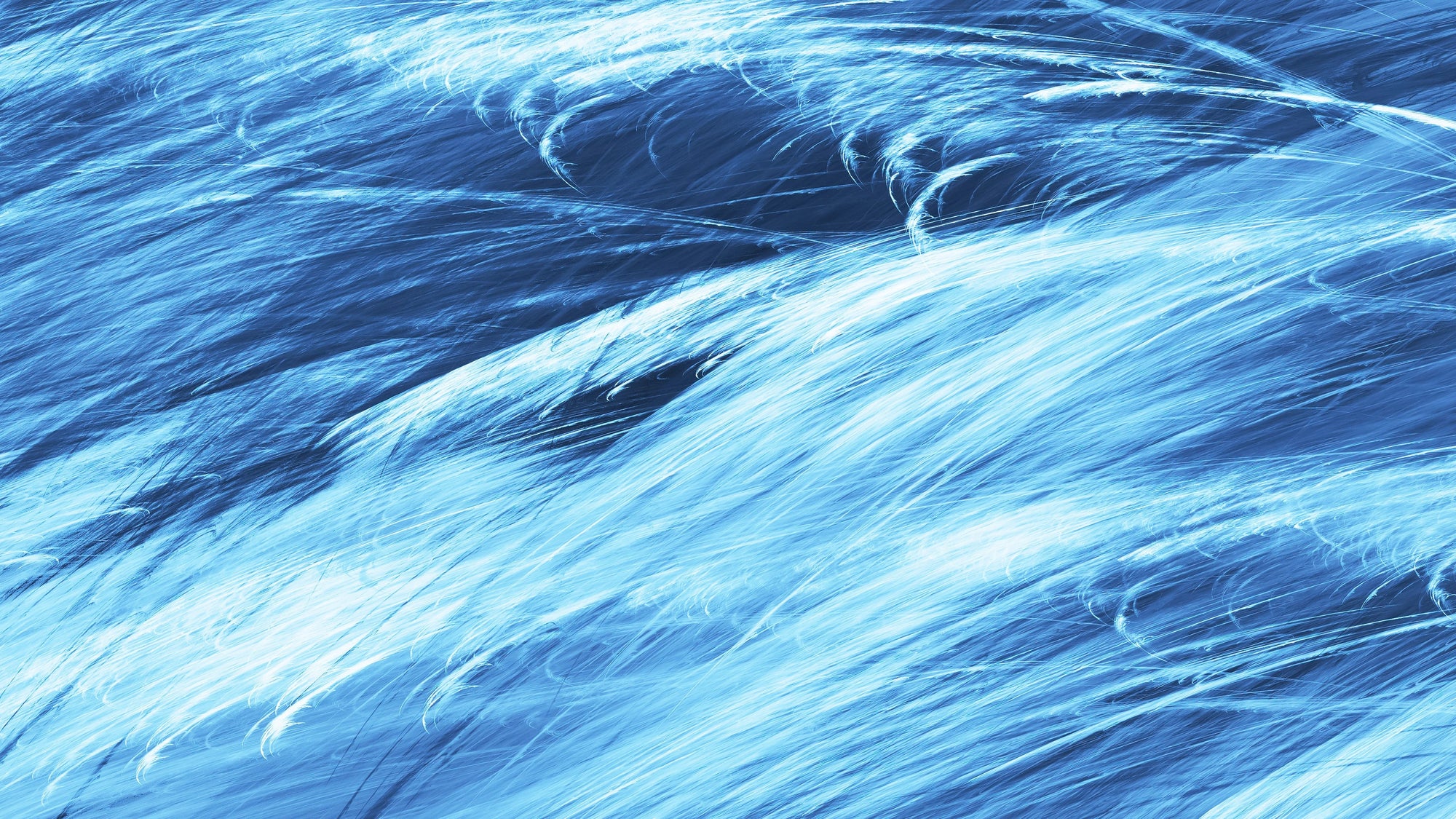Smooth peel and stick wallpaper with icy blue water motion - Frozen Current