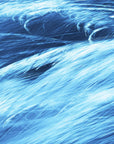 Smooth peel and stick wallpaper with icy blue water motion - Frozen Current