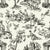 Smooth black toile pastoral scene peel and stick wallpaper - Garden Folly
