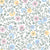 Whimsical Garden Reverie wallpaper with pastel flowers and sage green vines on cream background