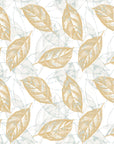 Gilded Frond neutral botanical peel and stick wallpaper