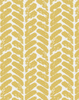 Textured mustard yellow geometric herringbone peel and stick wallpaper - Golden Coral