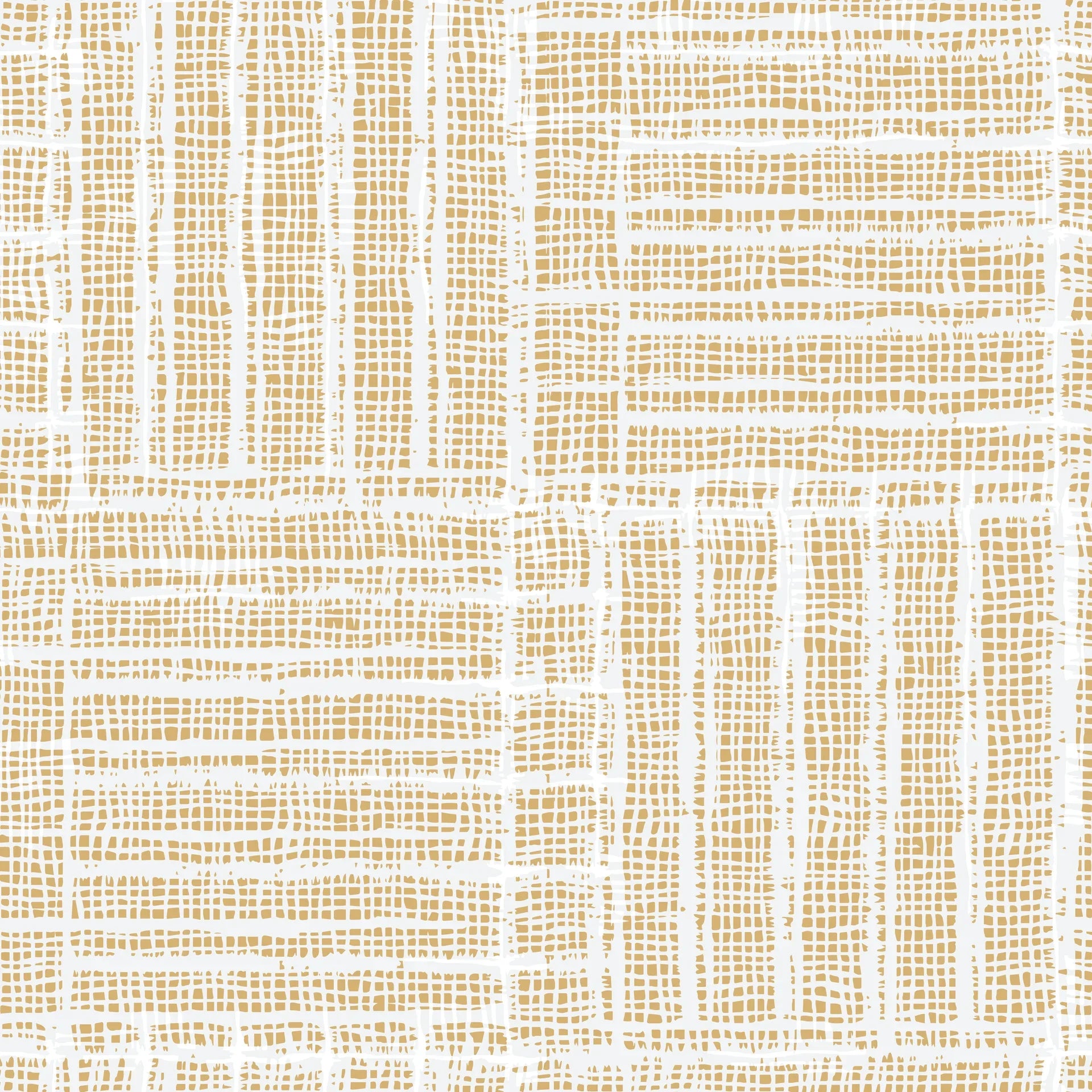 Textured golden and cream woven grasscloth peel and stick wallpaper with handcrafted basket weave pattern