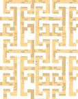 Textured tan geometric maze peel and stick wallpaper - Golden Path