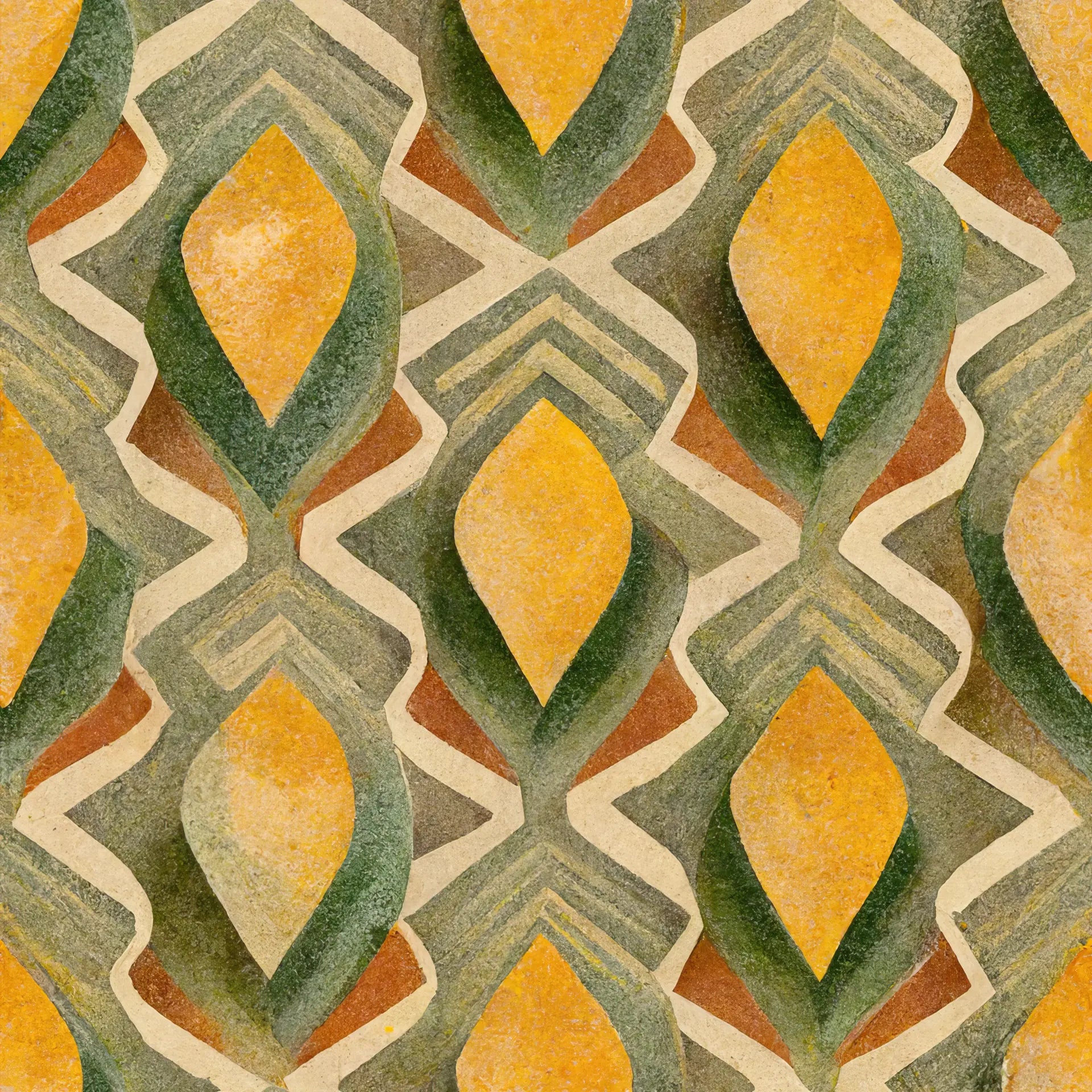 Golden Seed yellow and green organic seed pod wallpaper