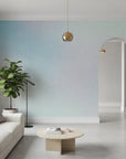 Gradient Mist soft blue and blush ombre adding character to a cozy bedroom