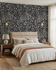 Grain Shift minimalist dash wallpaper adding character to a cozy bedroom