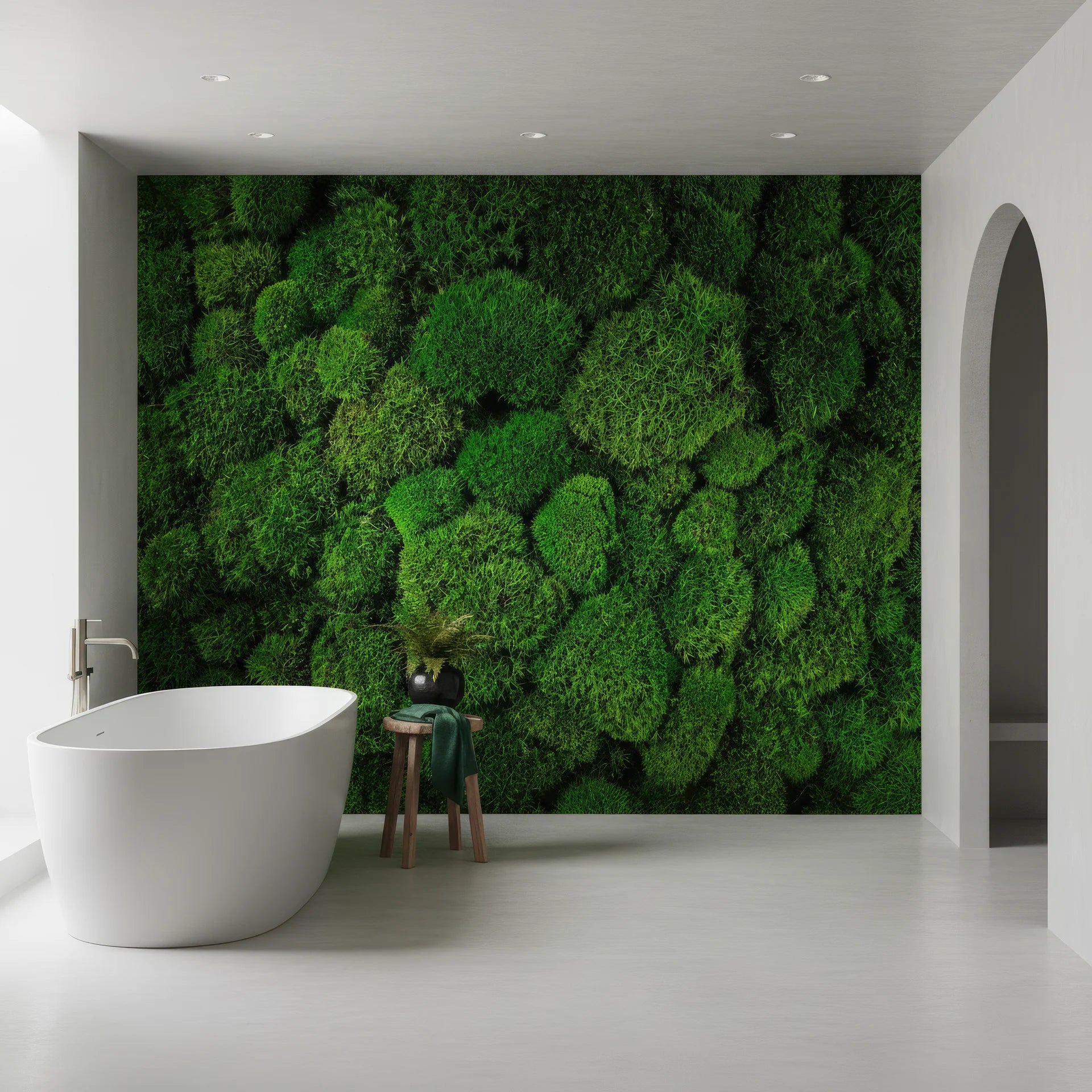 Lush green natural scenery with organic vital quality peel and stick