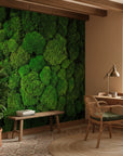 Fresh verdant landscape with alive textured green tones removable wall mural