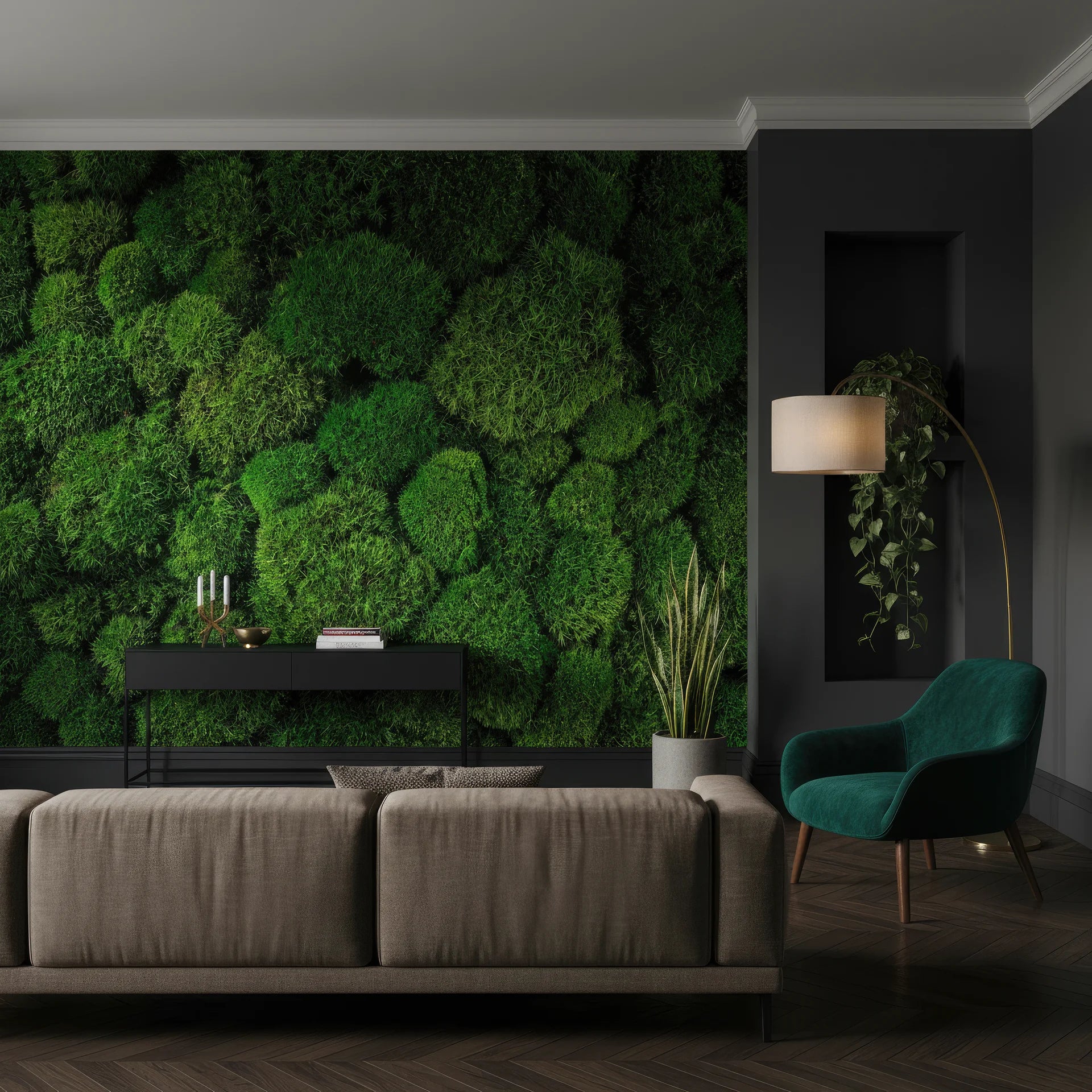 Breathing vegetation and green abundance in natural setting peel and stick wallpaper