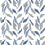 Hanging Garden blue botanical peel and stick wallpaper
