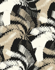 Abstract beige and black geometric hatched line wallpaper - Hatch Echoes
