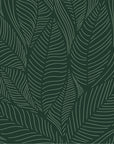 Textured peel and stick wallpaper with dark green palm fronds - Hidden Understory