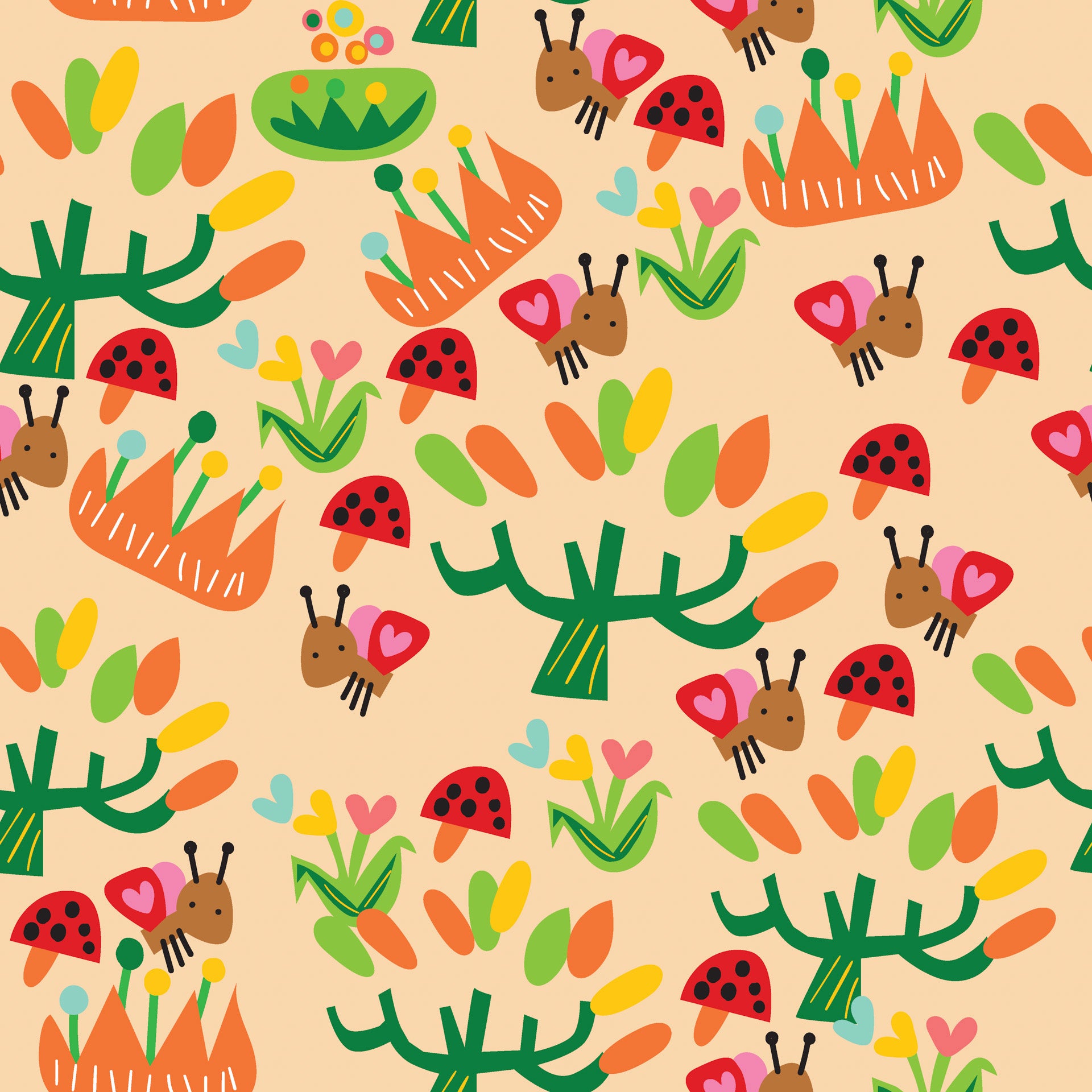 The 'Honey Bloom' patterned wallcovering