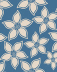 Green and navy botanical wallpaper featuring a wild grass pattern