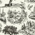 Textured peel and stick wallpaper with classic black toile scenery - Inked Grove