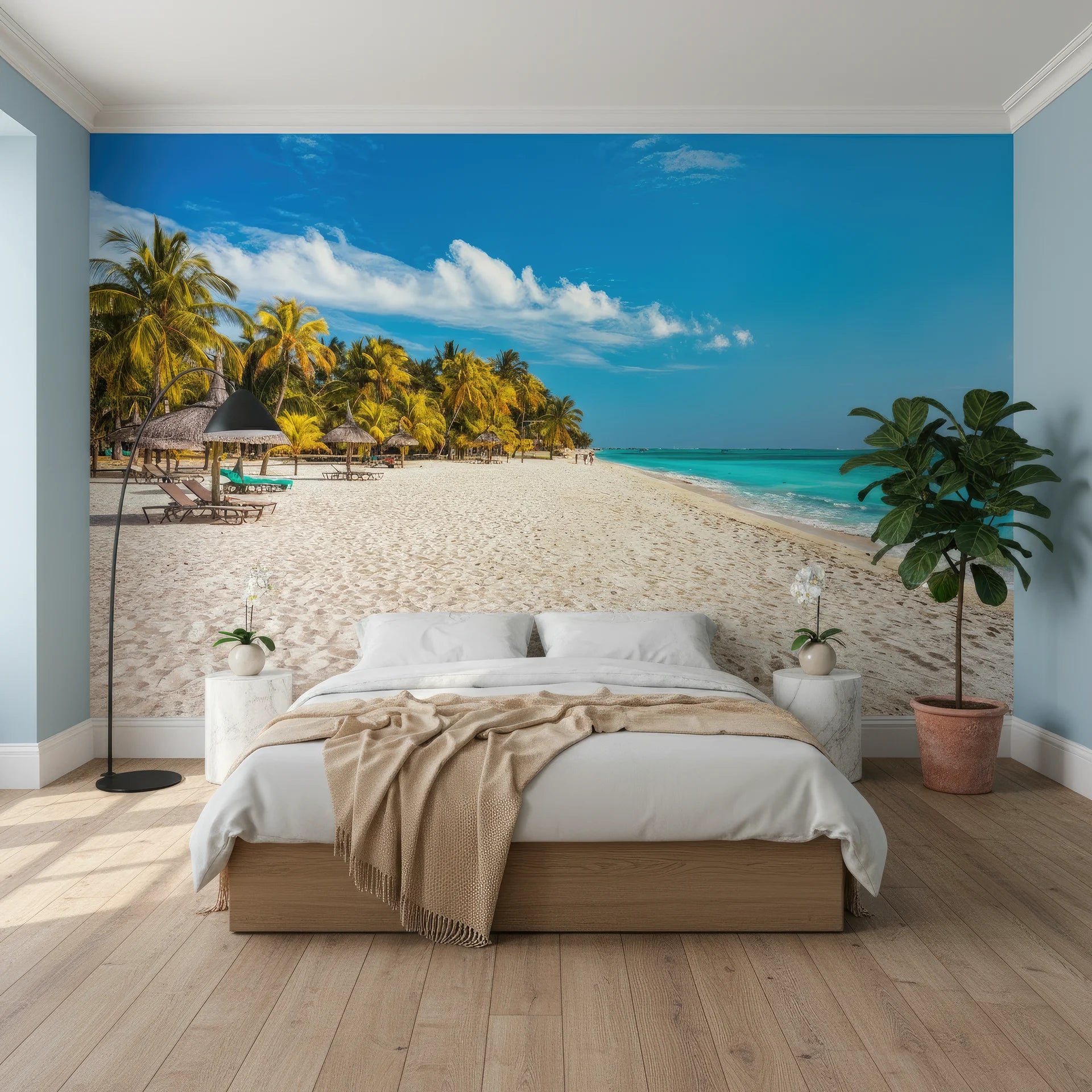 Tropical island landscape with pristine waters removable wallpaper