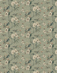 Canvas-like peel and stick wallpaper with hummingbirds and florals - Jade Reverie